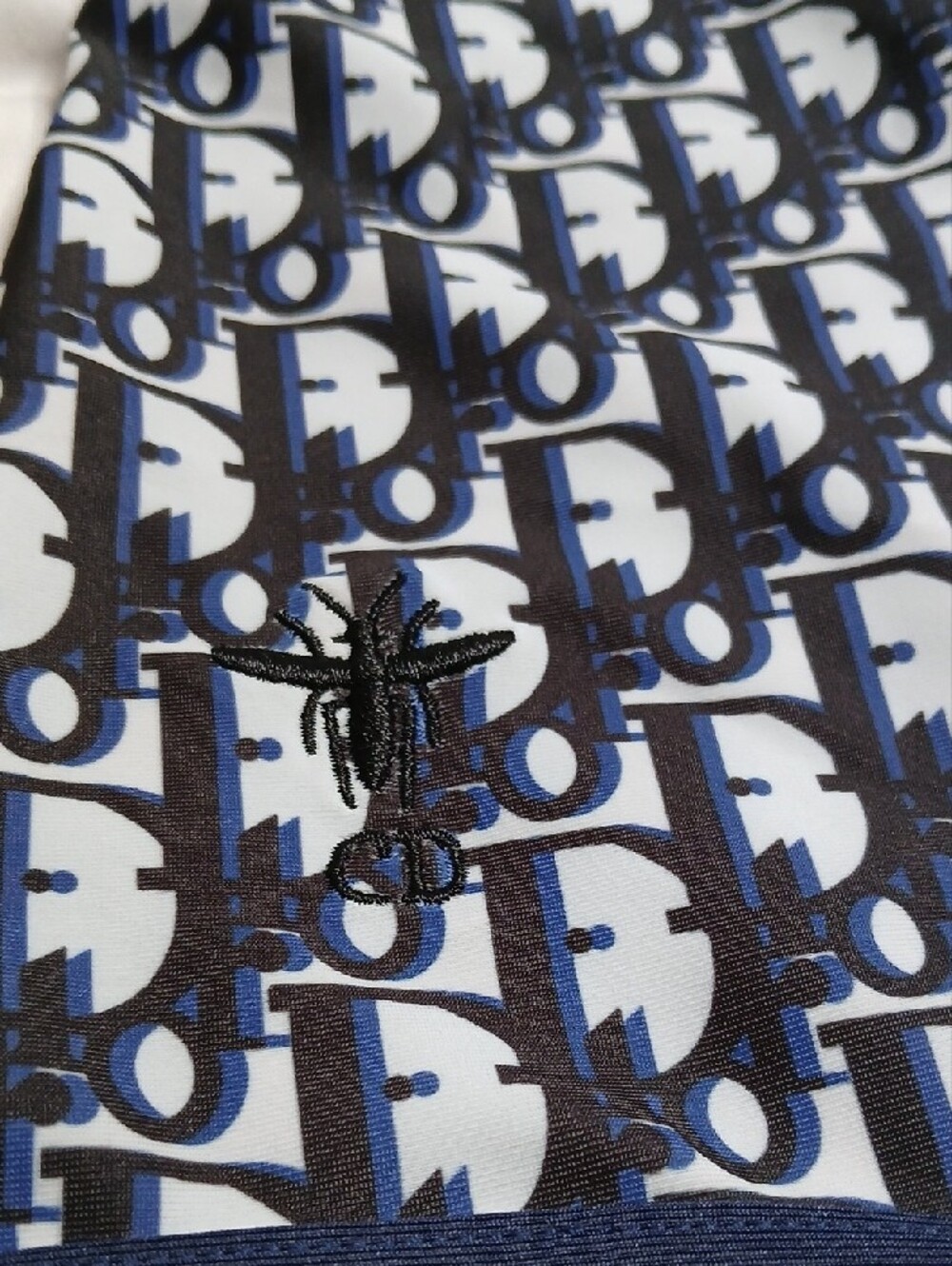 Dior Navy and White Logo One-Piece Swimsuit - Picture 2 of 4